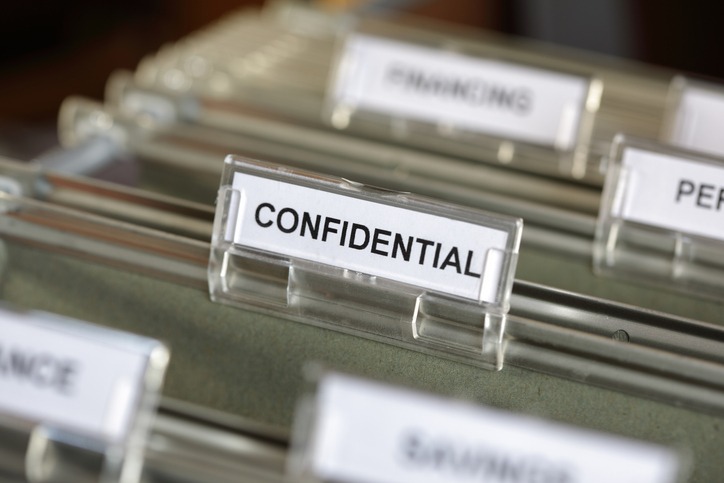 A confidential file.